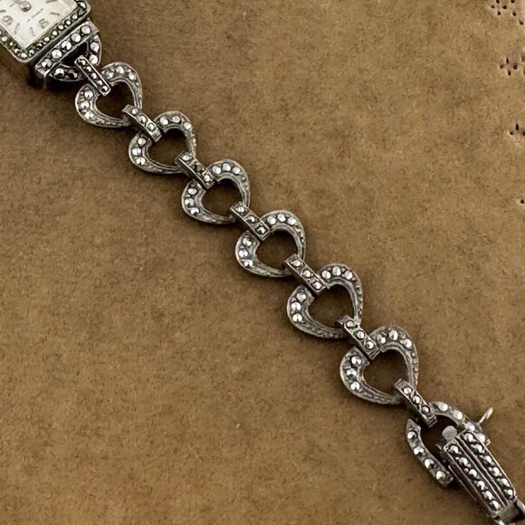 Vintage Stunning 1950s Bucherer 17 Jewel Mechanical Ladies Marcasite Swiss Watch - Picture 9 of 9